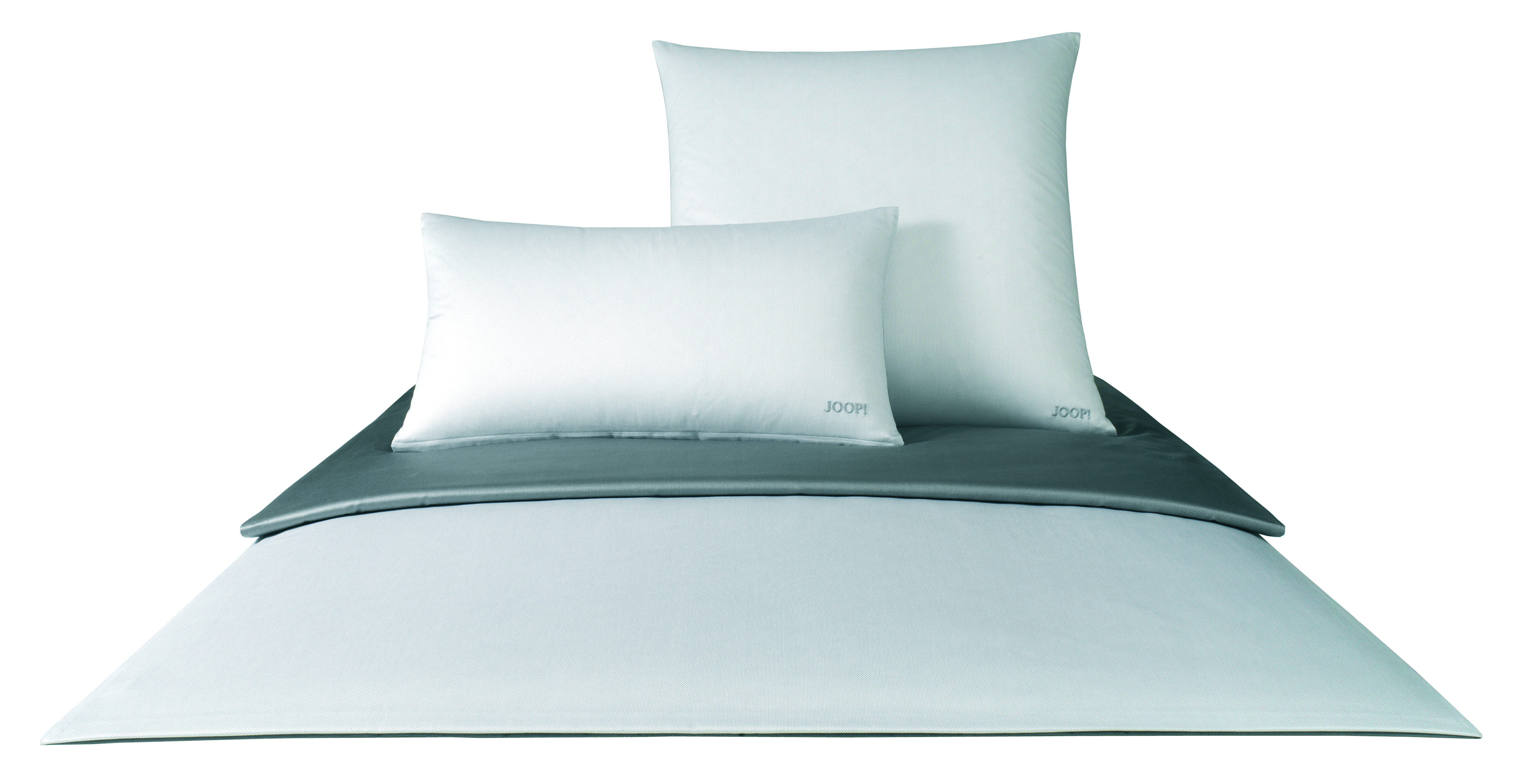 // Bettwäsche Joop!  // Mako Satin 100% Baumwolle // grau // ca. 155x220 cm/80x80 cm