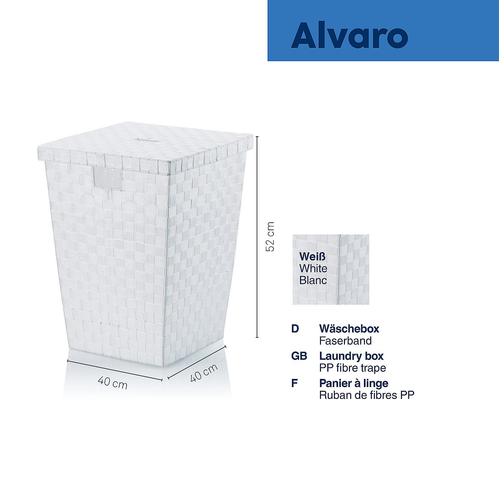 Kela Wäschebox ALVARO in Farbe Weiß