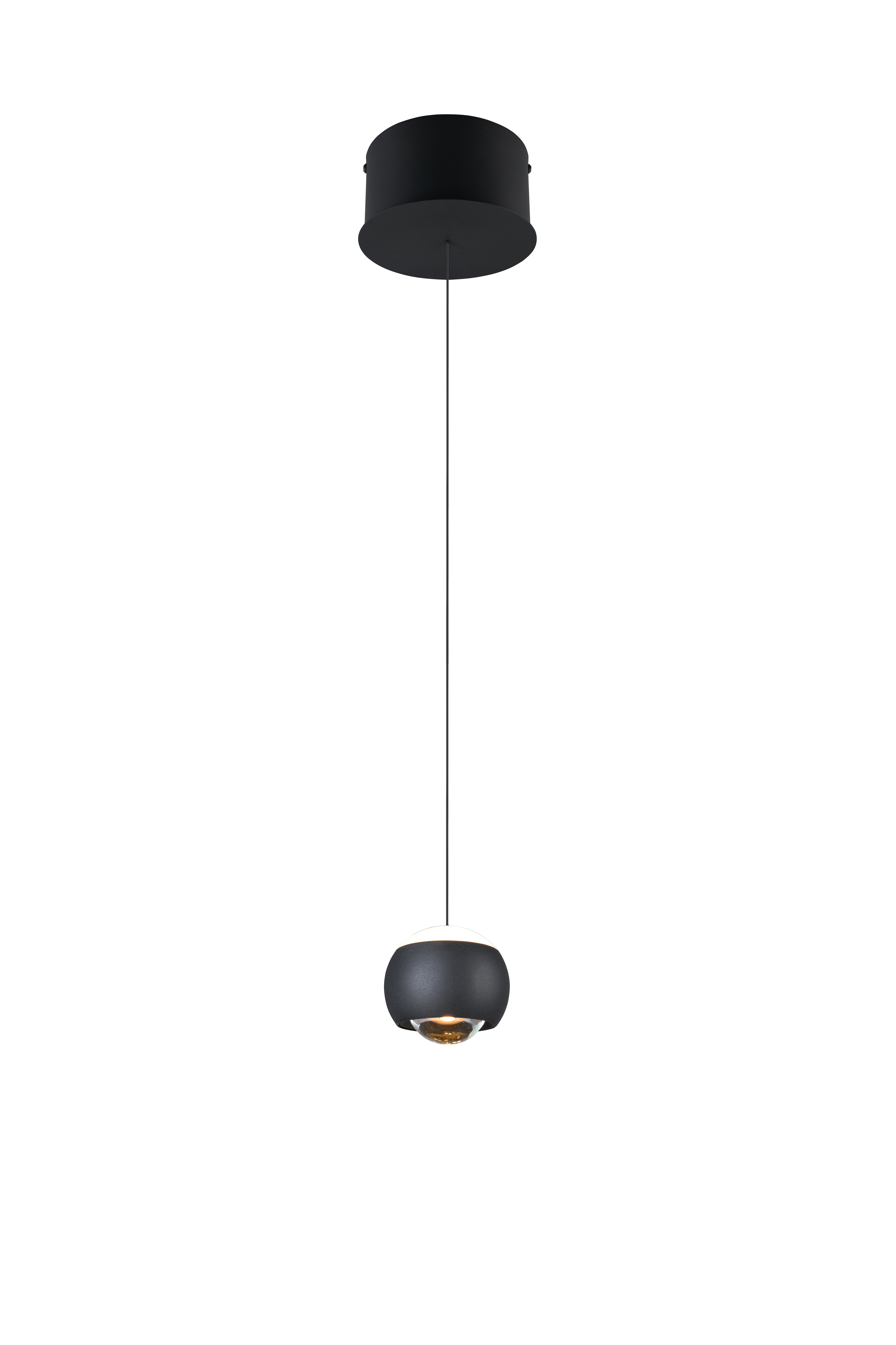 Musterring LED-Pendelleuchte CANNON in schwarz matt, Fernbed.