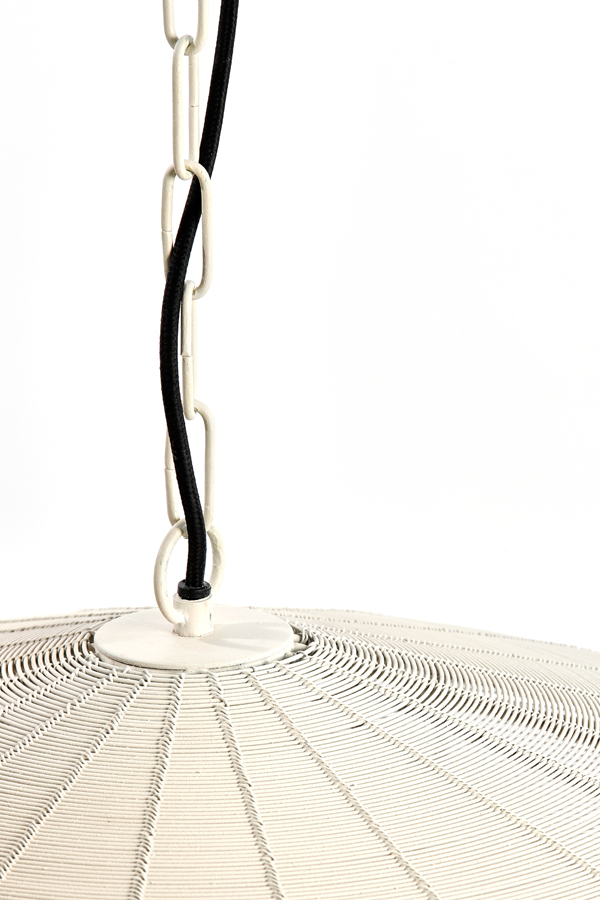 Hängeleuchte  Durchm. 40x18cm in creme matt