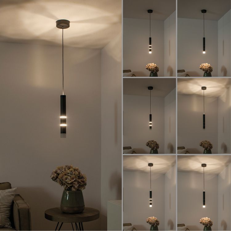 Paul Neuhaus LED-Pendelleuchte PURE VEGA 4-flammig in Farbe schwarz, Beleuchtung, Lampe