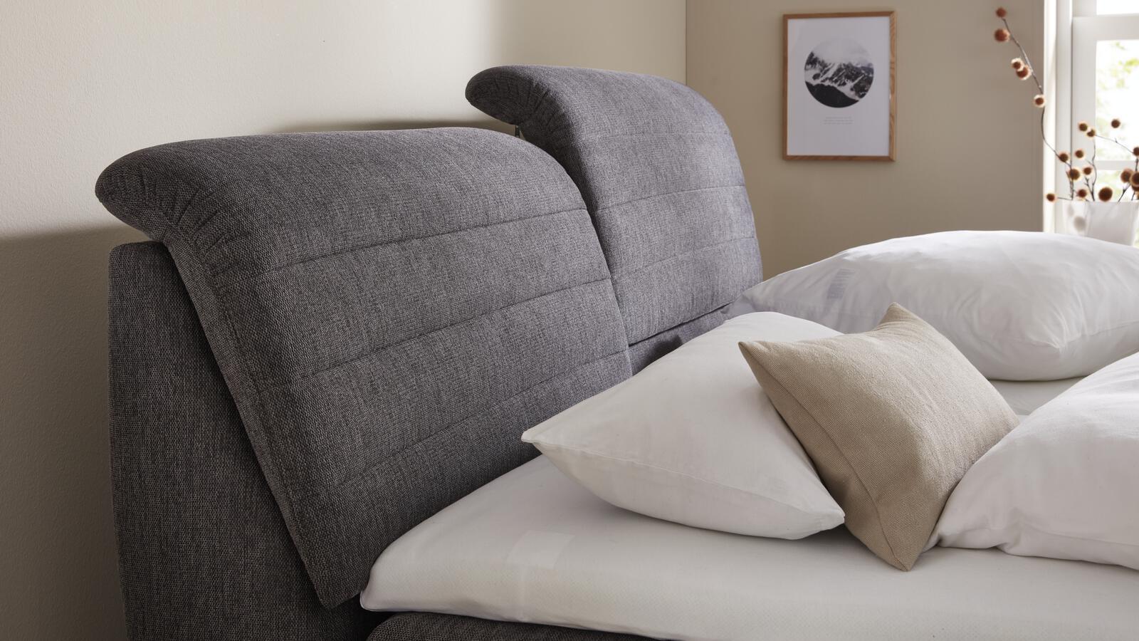 Comfortmaster Boxspringbett 5-Sterne ca. 180 x 200 cm in Stoff Brego anthrazit