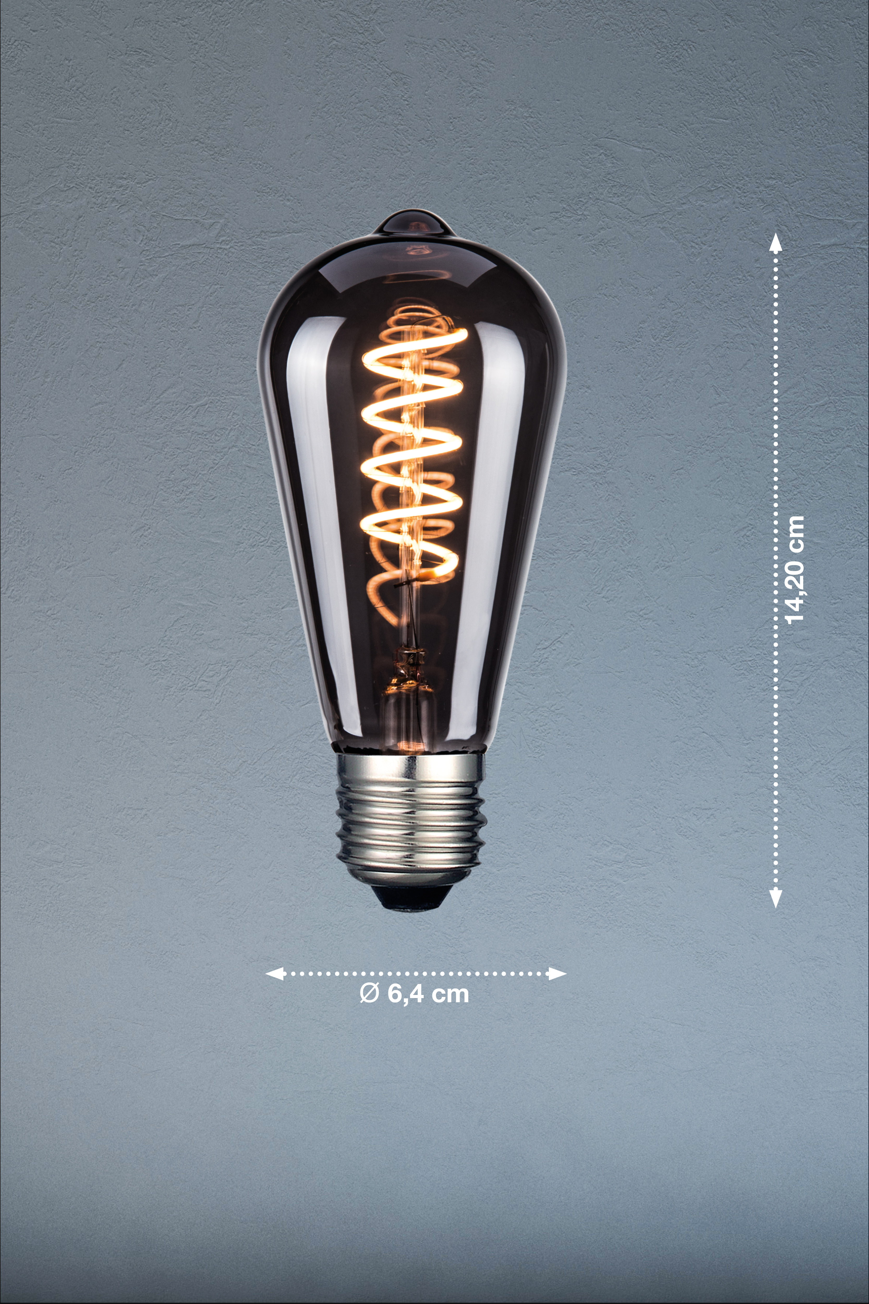 SCHÖNER WOHNEN-Kollektion Lampe ELEGANCE LINE in Glas rauchfbg.