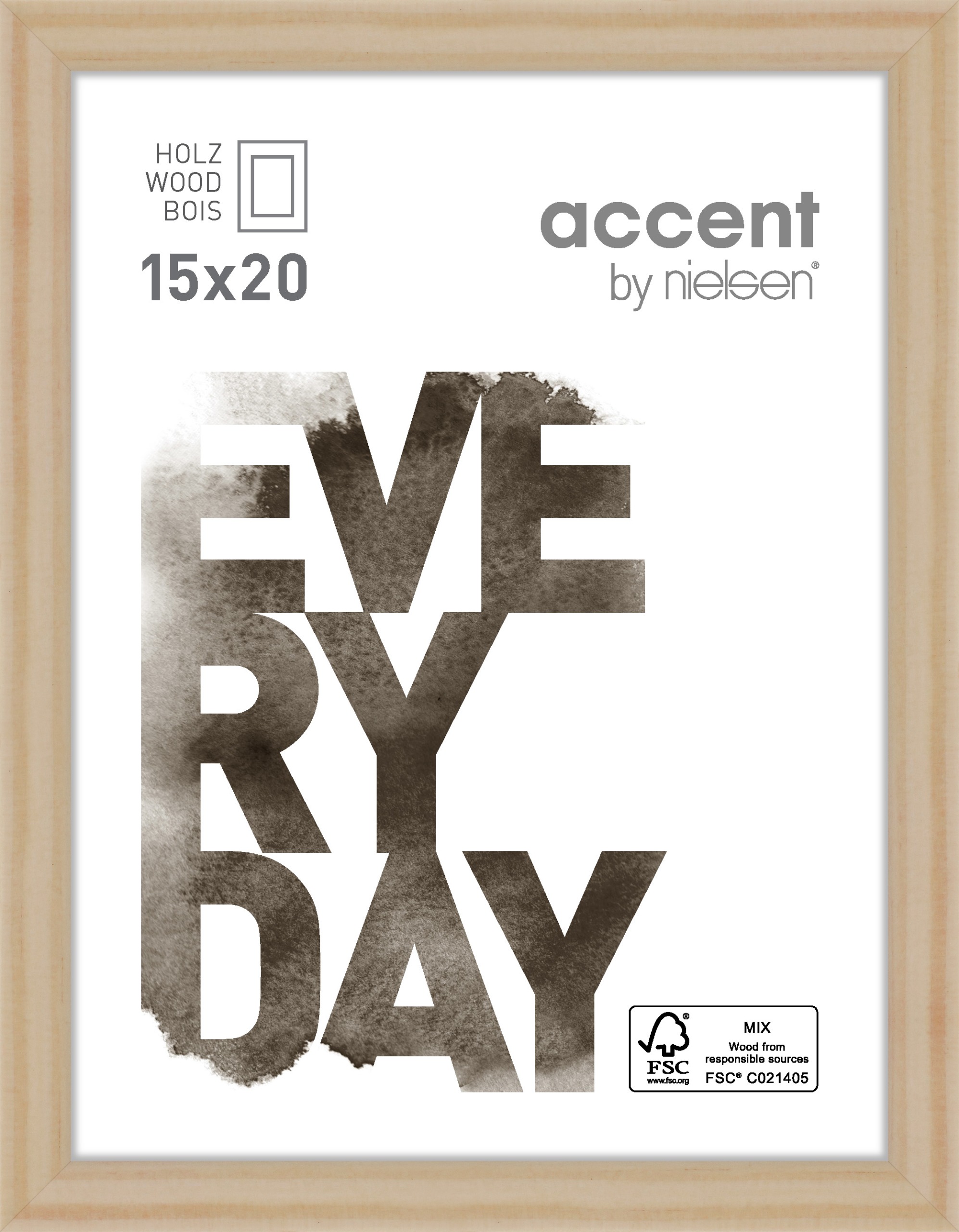 Accent by Nielsen Holz Bilderrahmen Zoom ca. 15x20cm in Farbe Natural