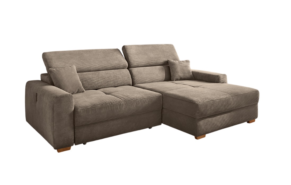 JOB Wohnlandschaft SLIDER ca. 277x187cm in Stoff Cord taupe JOB Polsterecke SLIDER ca. B279 H108 T186 cm in Dessin 426/18 Cord taupe, Moebel, Couch