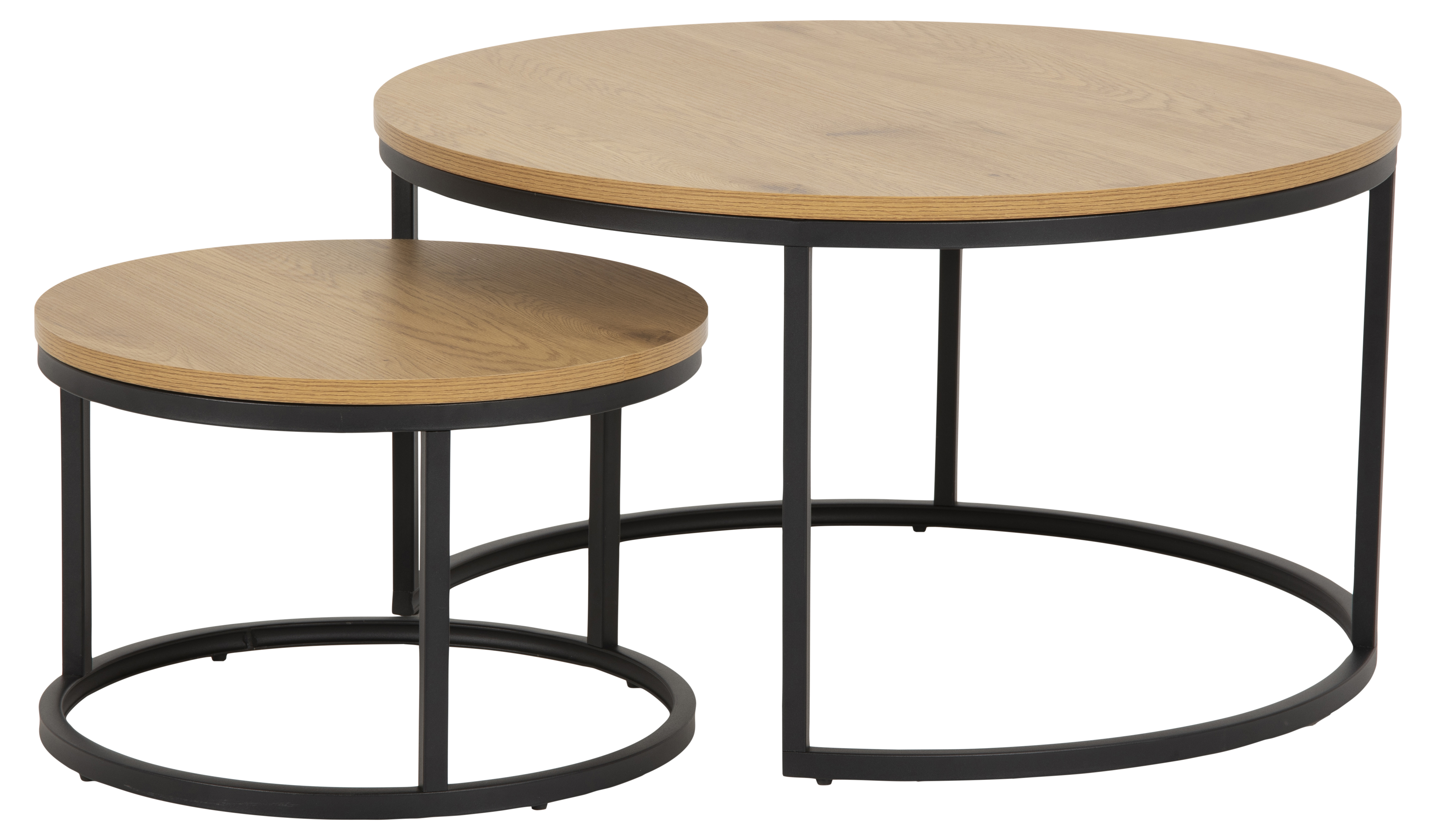 Actona Couchtischsatz SPIRO ca. B80 H44,5 T80 cm in Wildeiche dekor, Kaffeetisch, Mobiliar, Tabelle, Esstisch