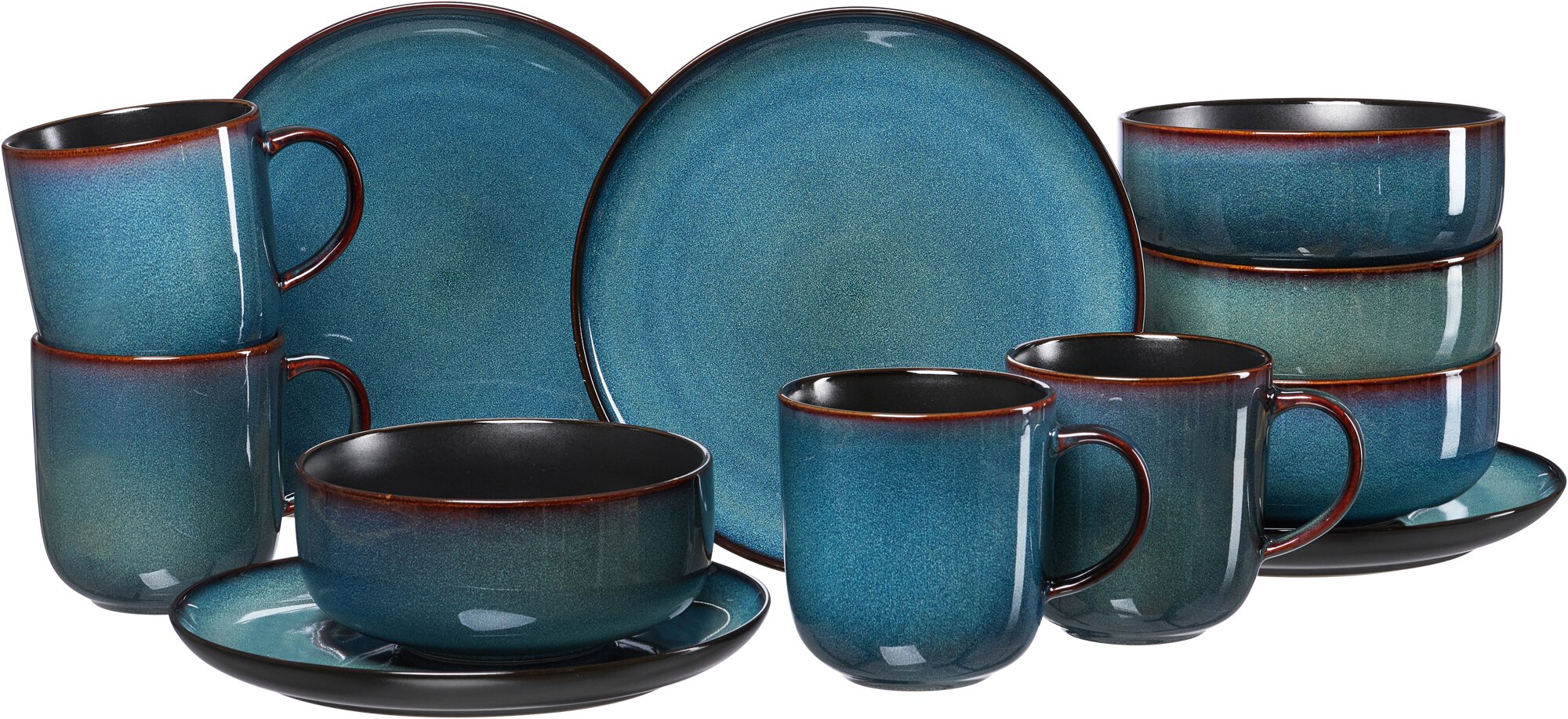 Ritzenhoff & Breker Frühstücksservice BALI 12-teilig in Farbe blau