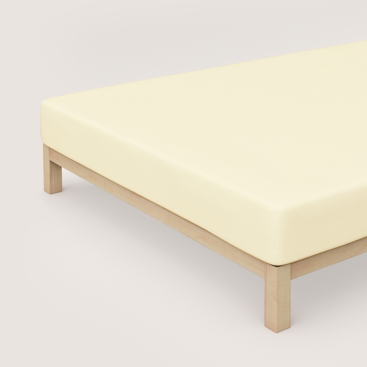 Schlafgut Casual Spannbettlaken ca. 180x200-200x200cm in Farbe Yellow Light