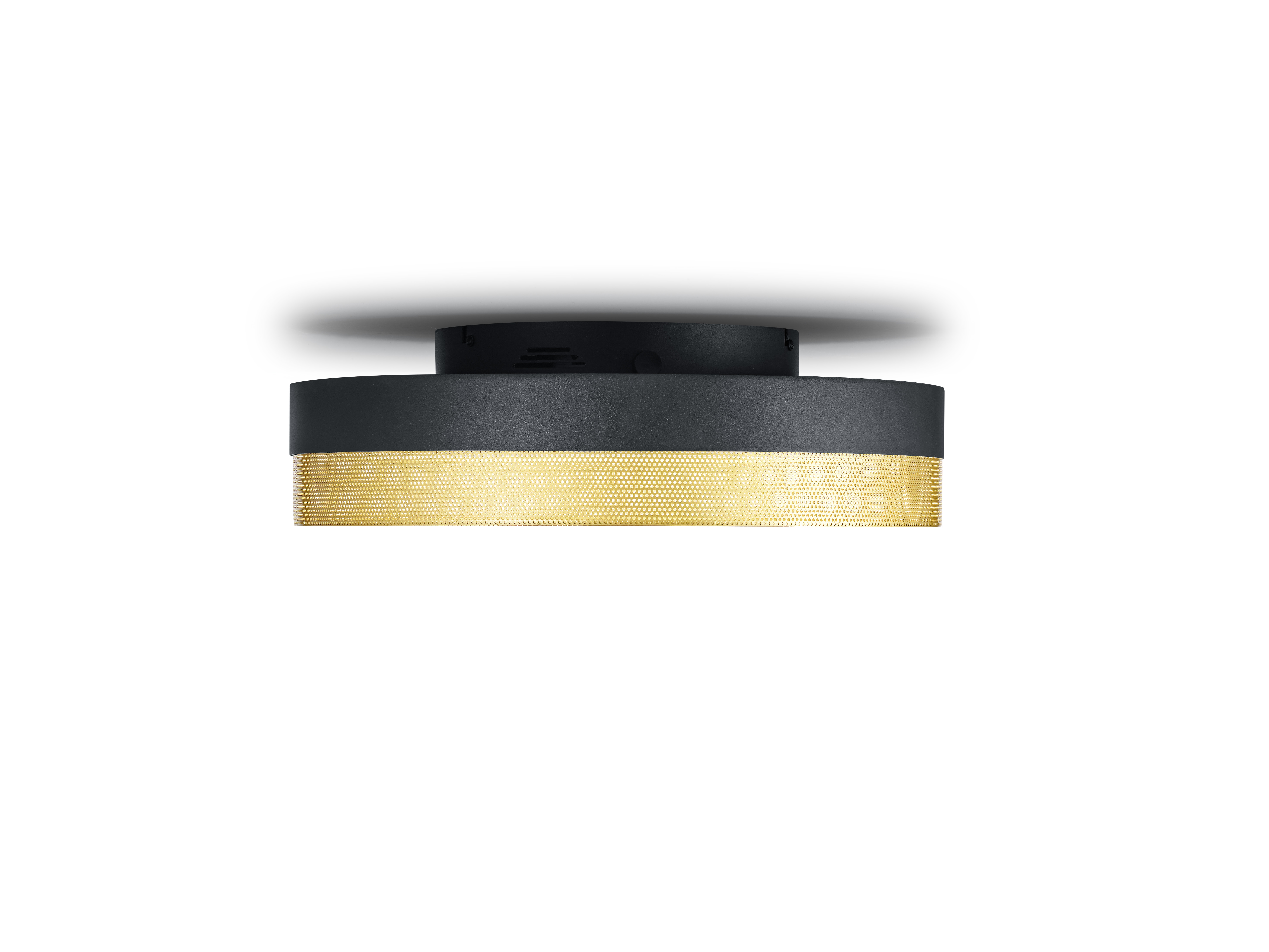 B-Leuchten LED-Deckenleuchte ca. 45cm in schwarz/gold