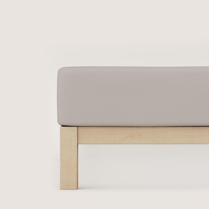 Schlafgut Pure Spannbettlaken ca. 90x190-100x220cm in Farbe Sand Mid