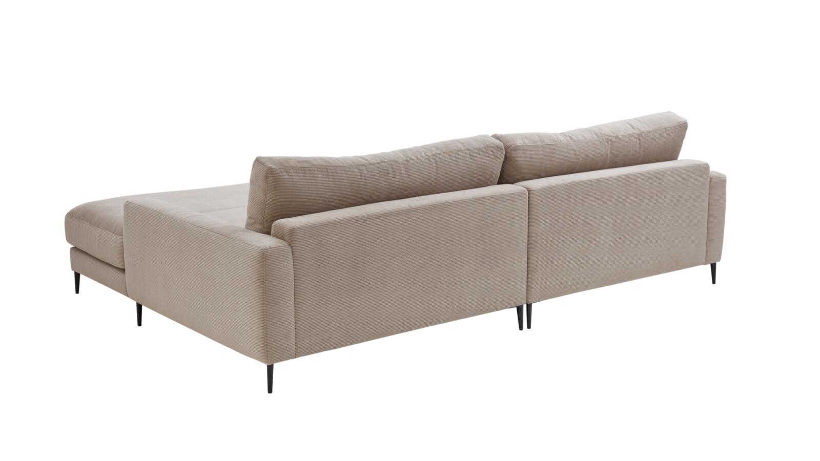 Candy Polsterecke UPTOWN ca. 272x190cm in Stoff Feincord sand, Couch, Mobiliar, Kissen, Dekoration für Zuhause
