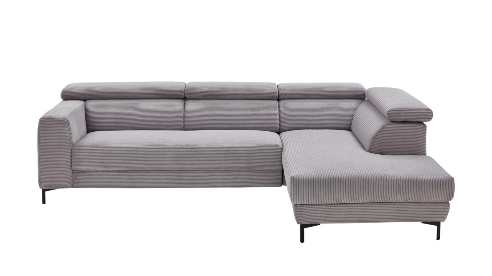 Polsterecke 7539 ca. 293x201cm in Stoff grau