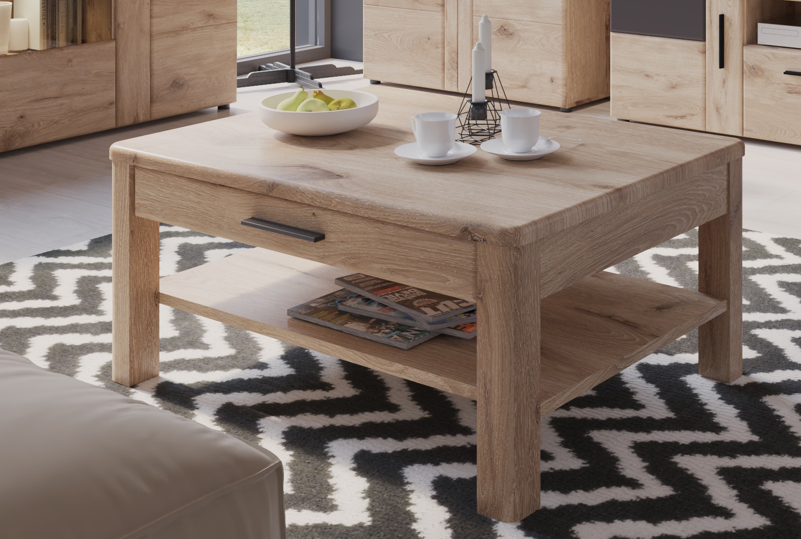 Couchtisch GRANO ca. 100x75cm in Viking Eiche Nachbildung