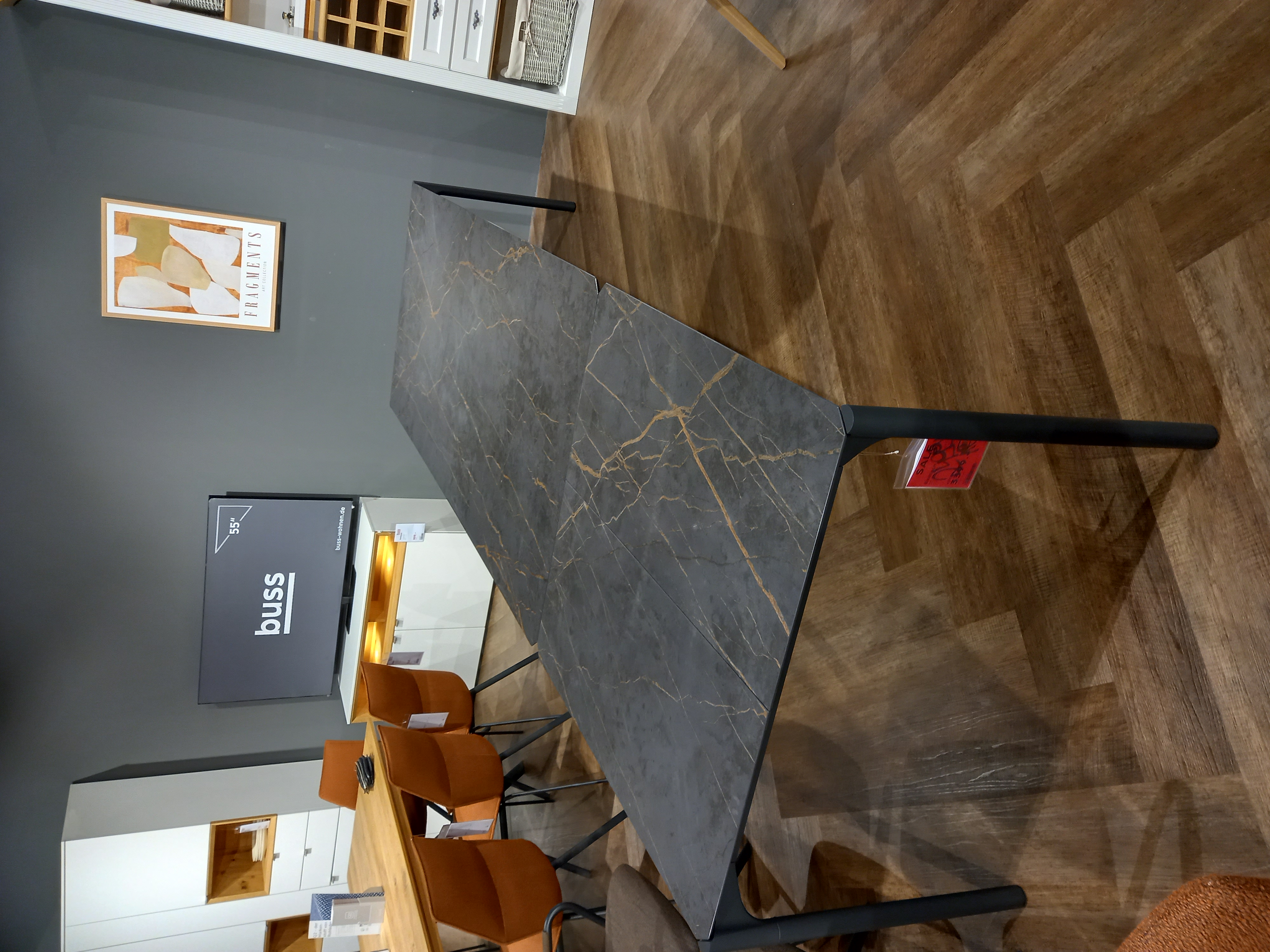 Esstisch MIO PLUS in Platte Dekton Laurent, Tabelle, Tischplatte, Fußboden, Bodenbeläge, Holz