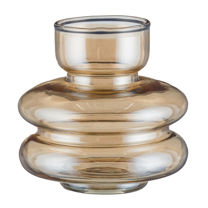 Gasper Glas Vase in Farbe Gold