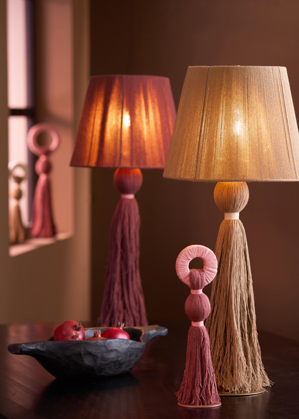 Light & Living Tischleuchte ESPINO in Farbe creme, natur, Lampe, Lampenschirm