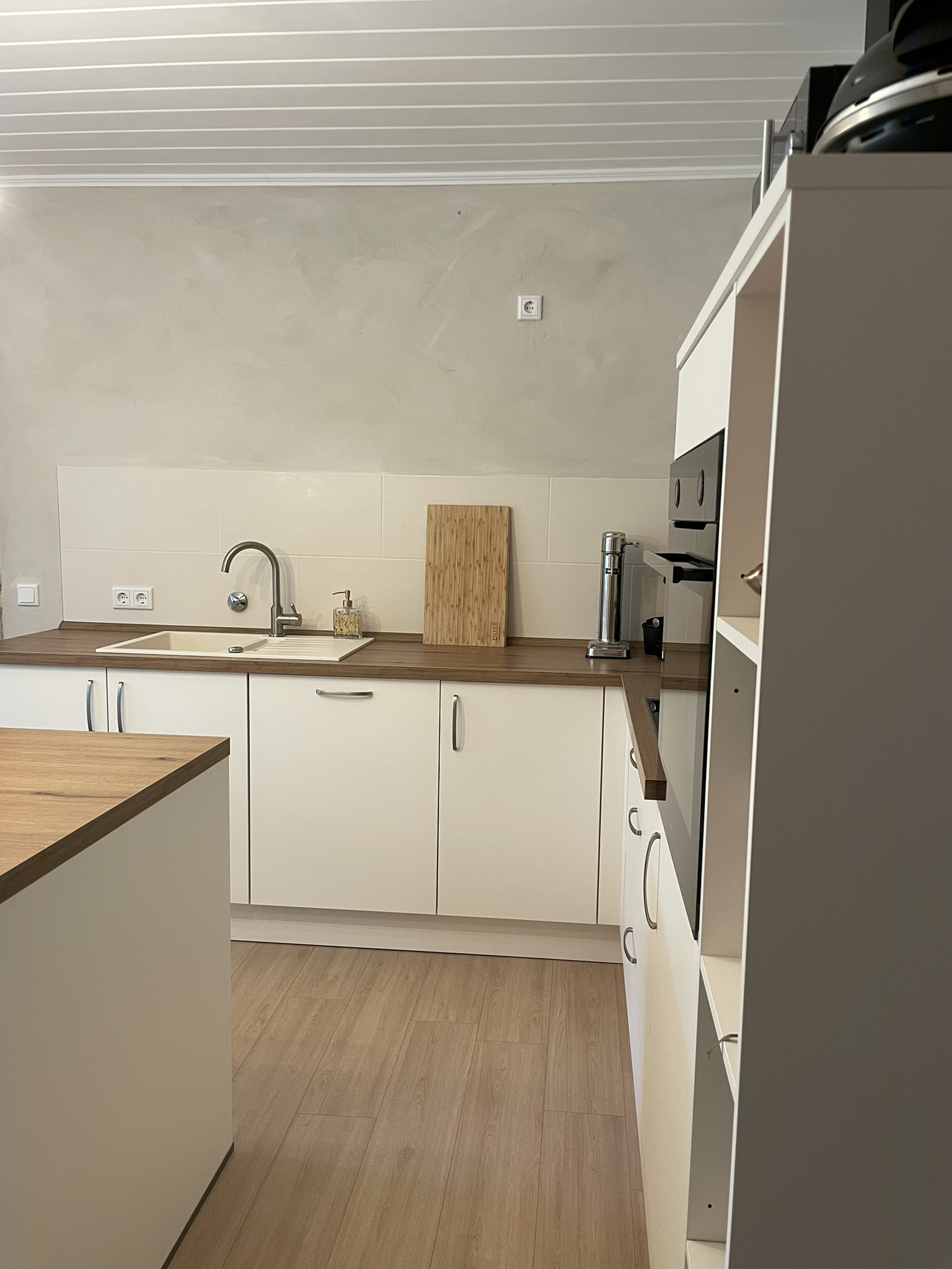 Drinnen, Innenarchitektur, Küche, Spüle, Waschbeckenhahn