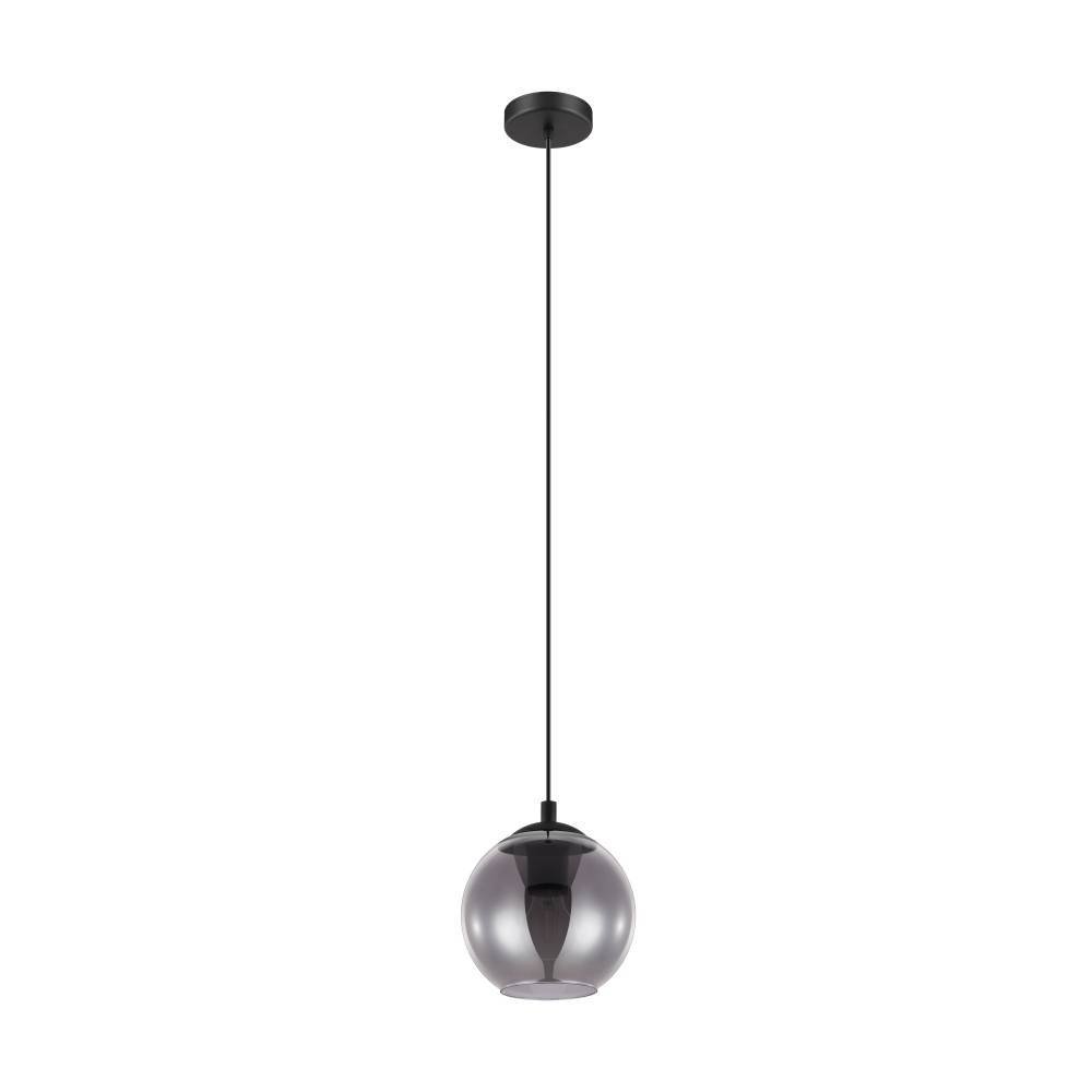 Hängeleuchte Ariscani 1-flg., in Stahl schwarz,Glas bedampft