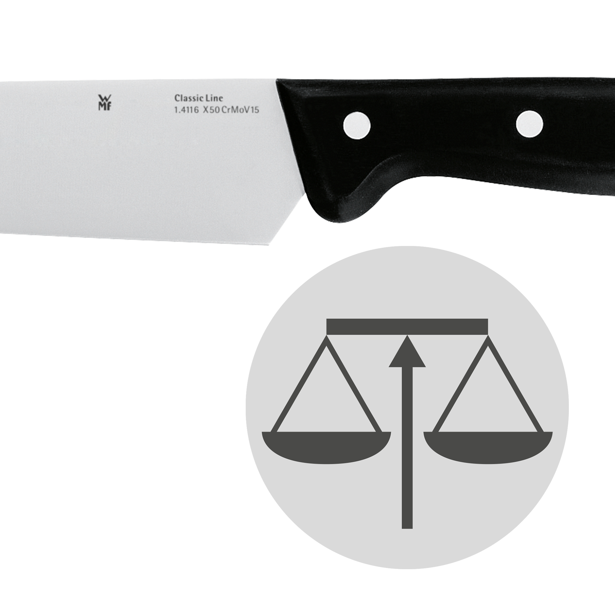 WMF Classic Line Kochmesser, 15 cm in schwarz