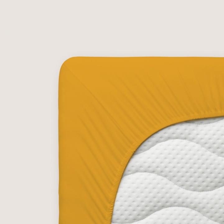 Schlafgut Pure Spannbettlaken ca. 180x200-200x220cm in Farbe Yellow Deep