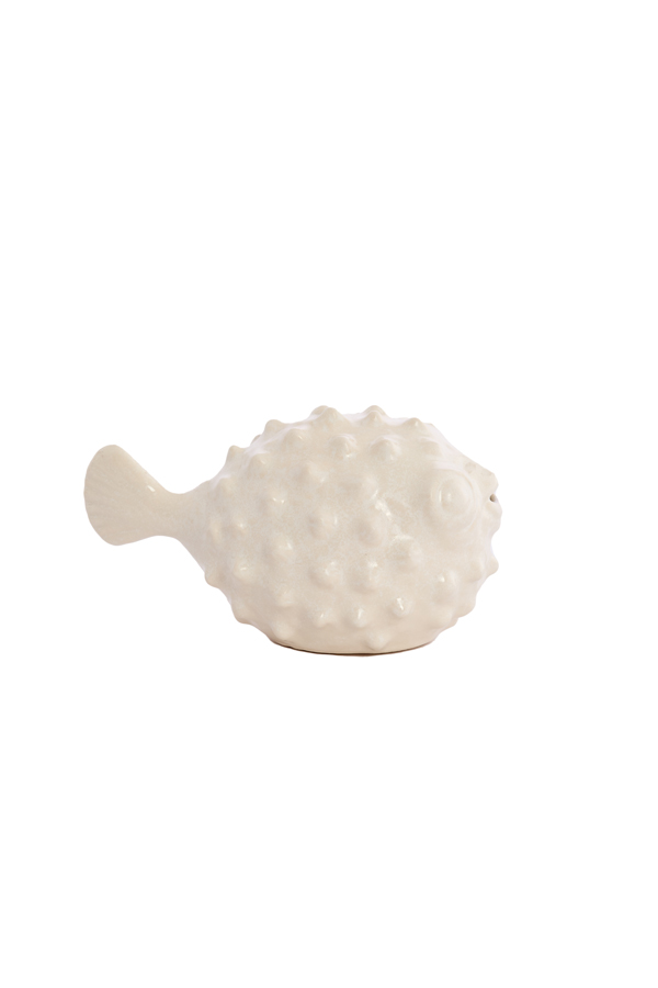 Light & Living Ornament FISH in Farbe creme, Kunst, Porzellan, Töpferei, Golfball, Sport