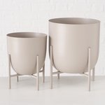 Boltze Übertopf Kilana in Farbe Eisen pulverbeschichtet beige