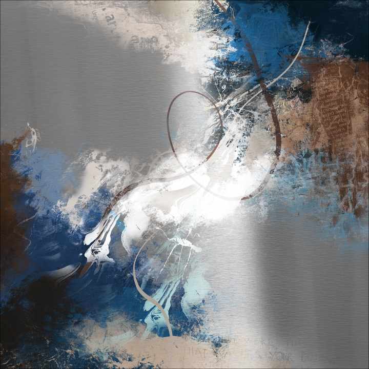 ProArt Alu-Art 50x50cm Abstract black and blue III