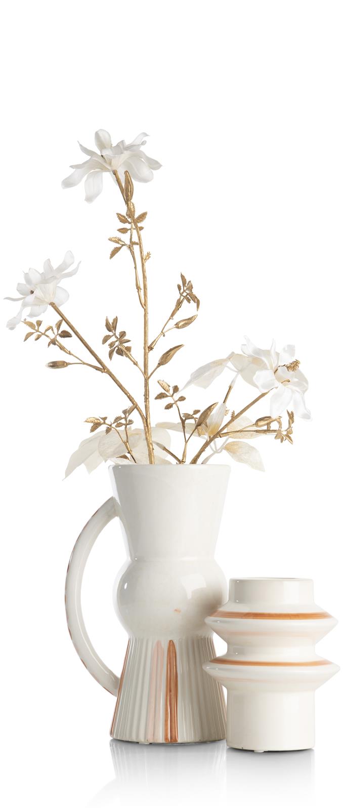 Coco Maison Kerzenhalter NORA ca. B13 H15 T13 cm in Keramik orange,braun,mehrfbg.