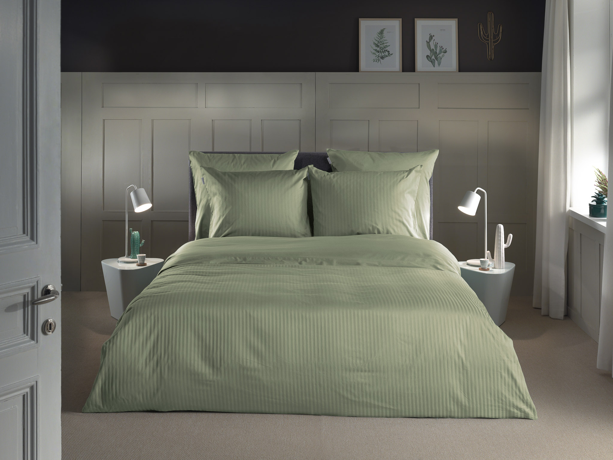Heckettlane Bettwäsche ca. 200x200cm in Farbe Laurel-Green