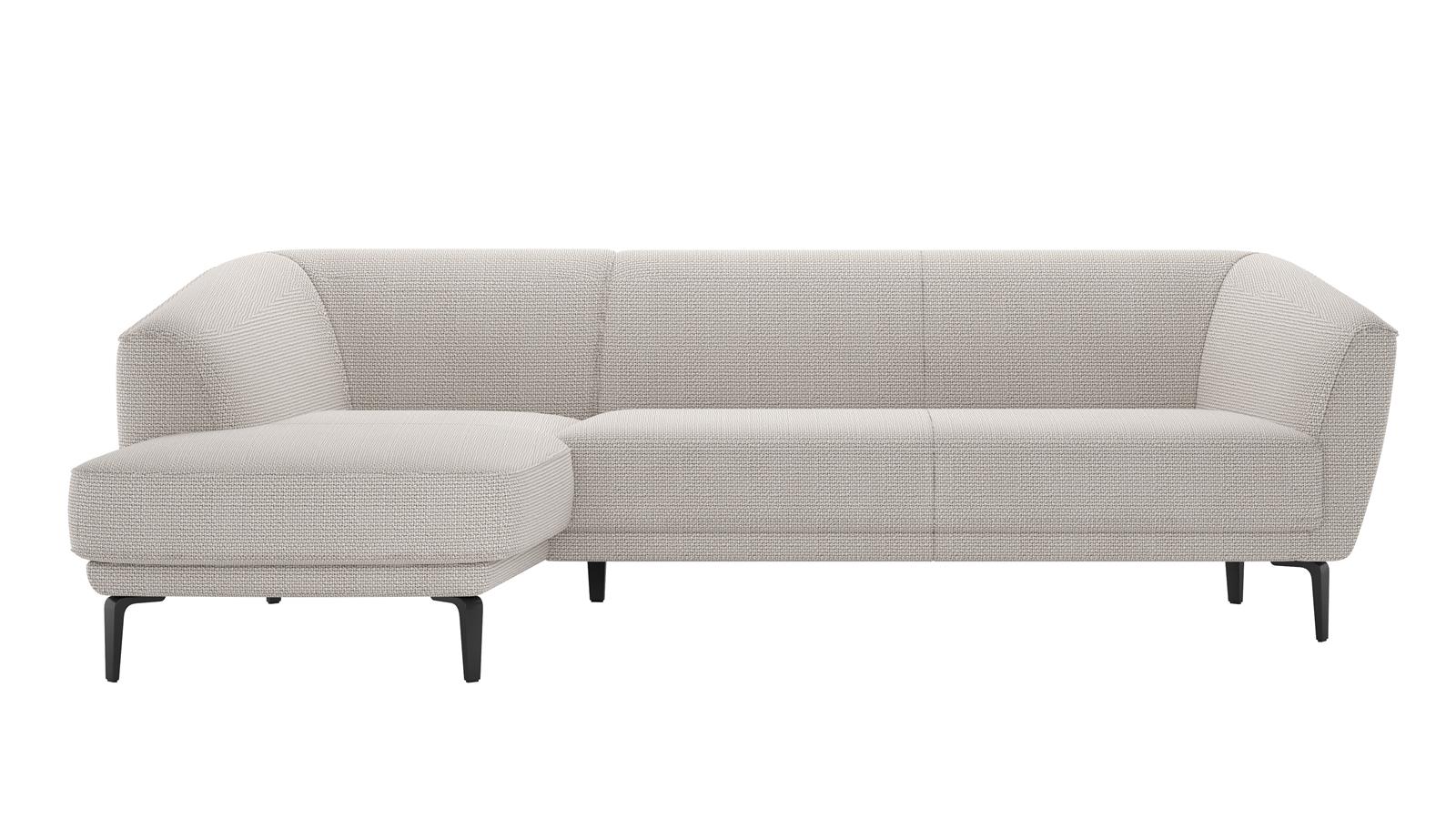 XOOON Polsterecke Brooks ca. 190x272cm in Stoff Vito kiesel