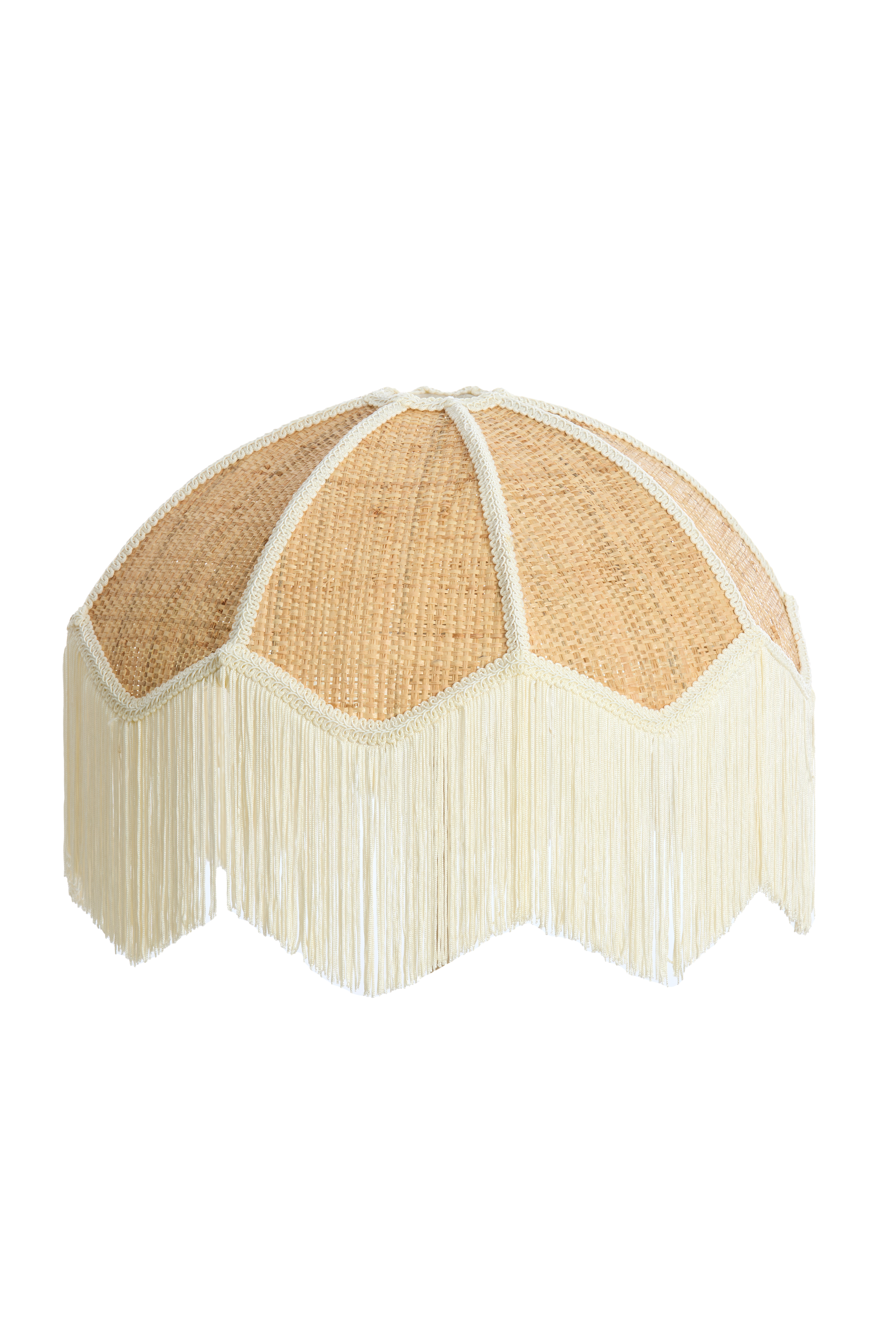 Lampenschirm  Durchm. 45x35,5cm in Raffia natural+cream