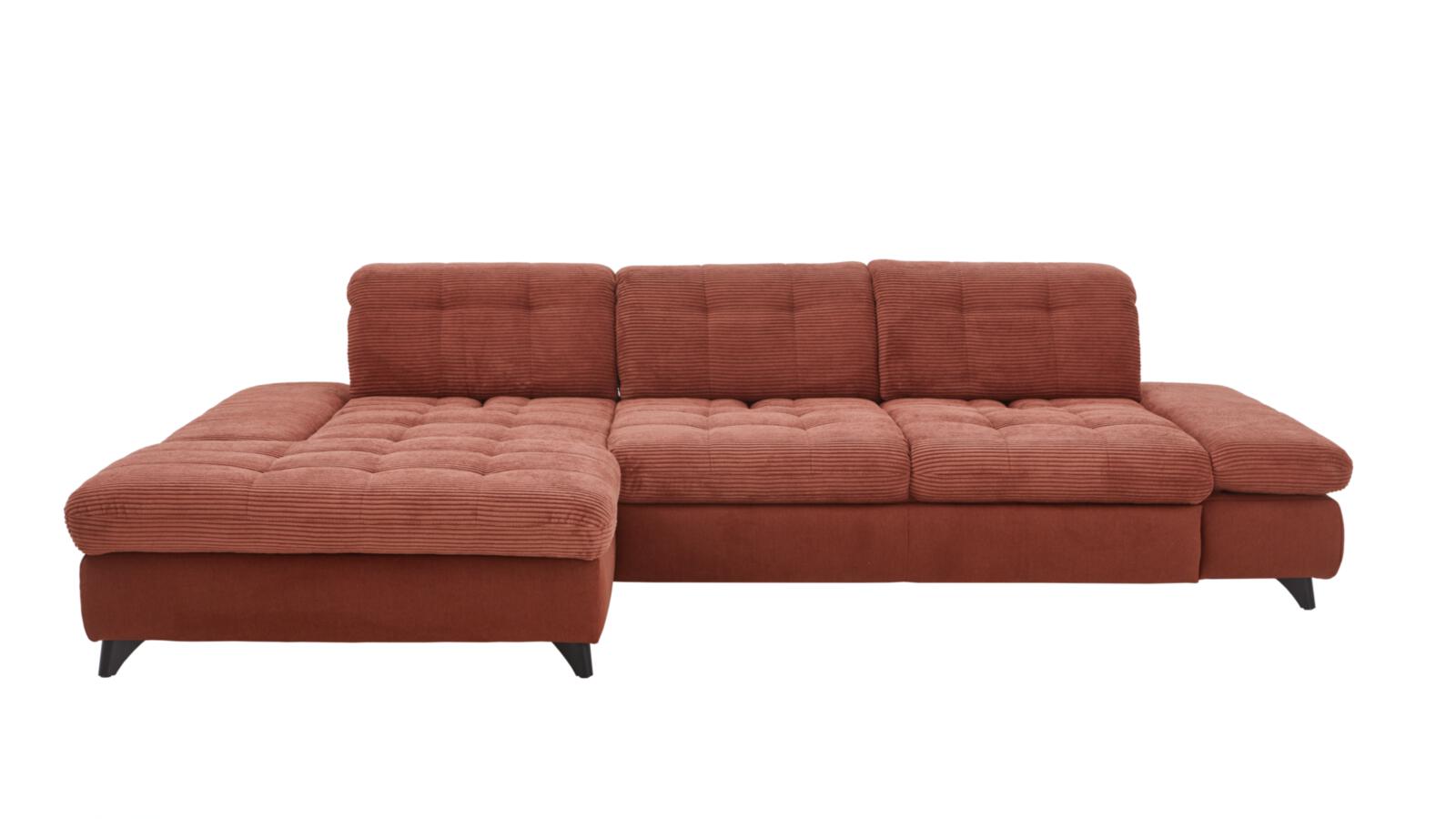 Polstergruppe SANTA ROSA ca. B307 H82 T199 cm in Stoff1: Cord Lincoln kupfer, Couch, Mobiliar