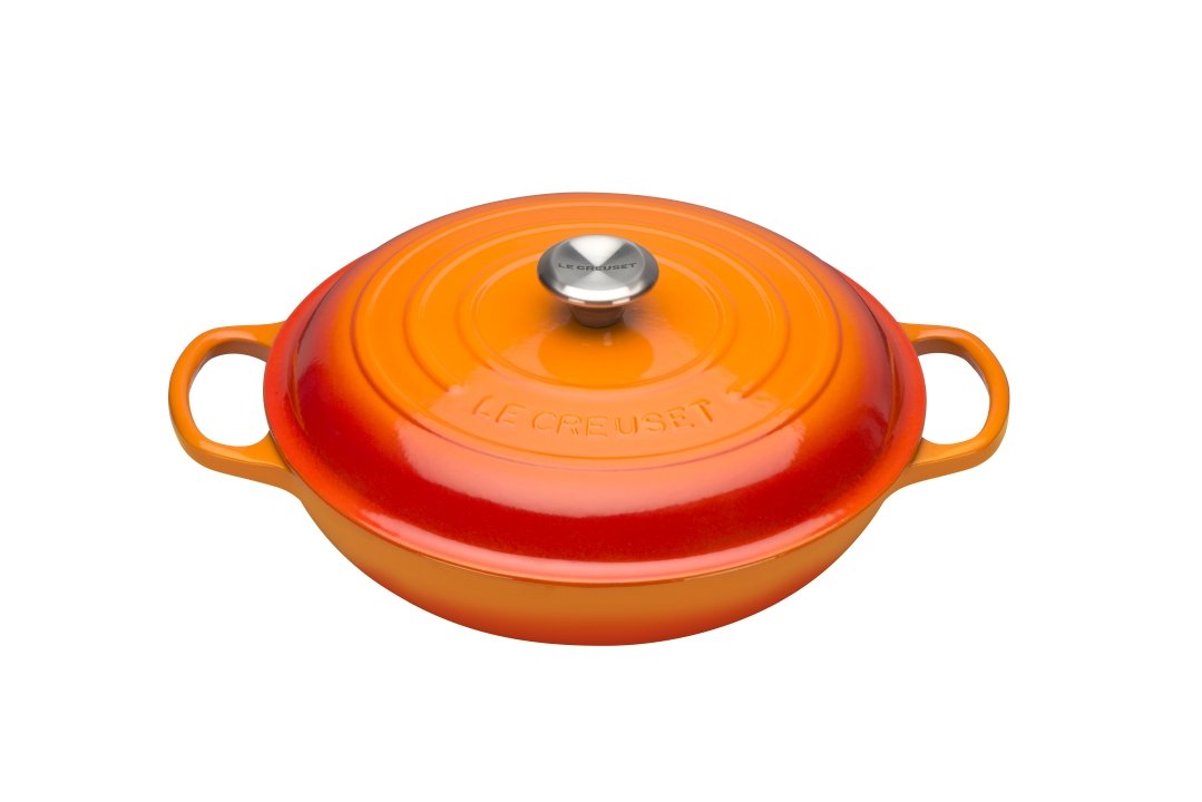 Le Creuset Gourmet-Profitopf Ø ca. 30cm Ofenrot / innen creme