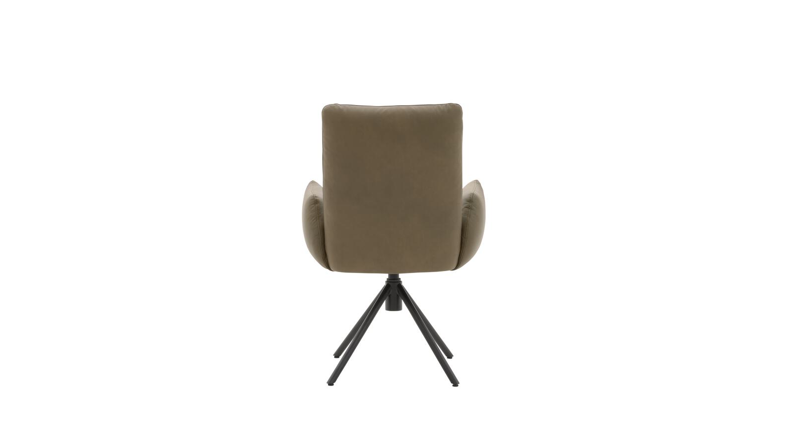 Interliving Armlehnstuhl IL 5504 in Leder oliv grün