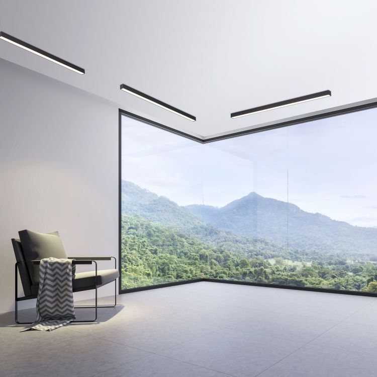 Paul Neuhaus LED-Deckenleuchte PURE LINES STRAIGHT 1-flammig in Farbe anthrazit, Drinnen, Innenarchitektur, Elektronik, Bildschirm
