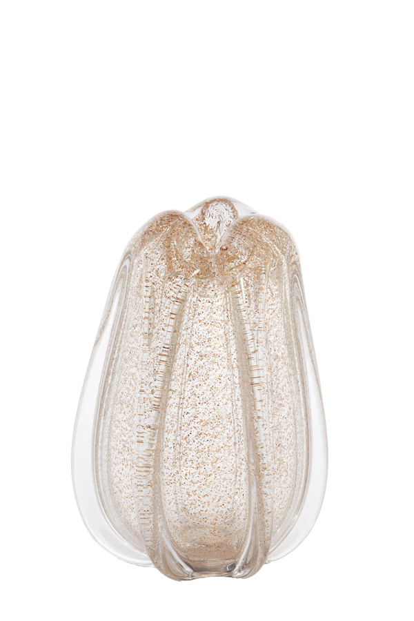 Vase MURELA  in Glas klar / Flitter sand