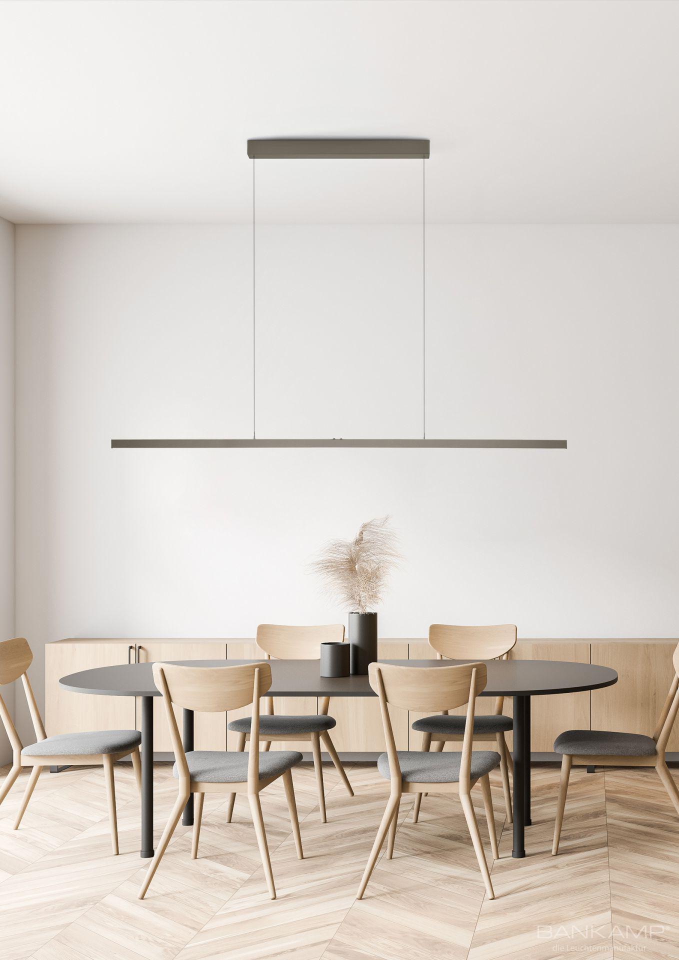 LED-Pendelleuchte LINE 120x5 in Bronze