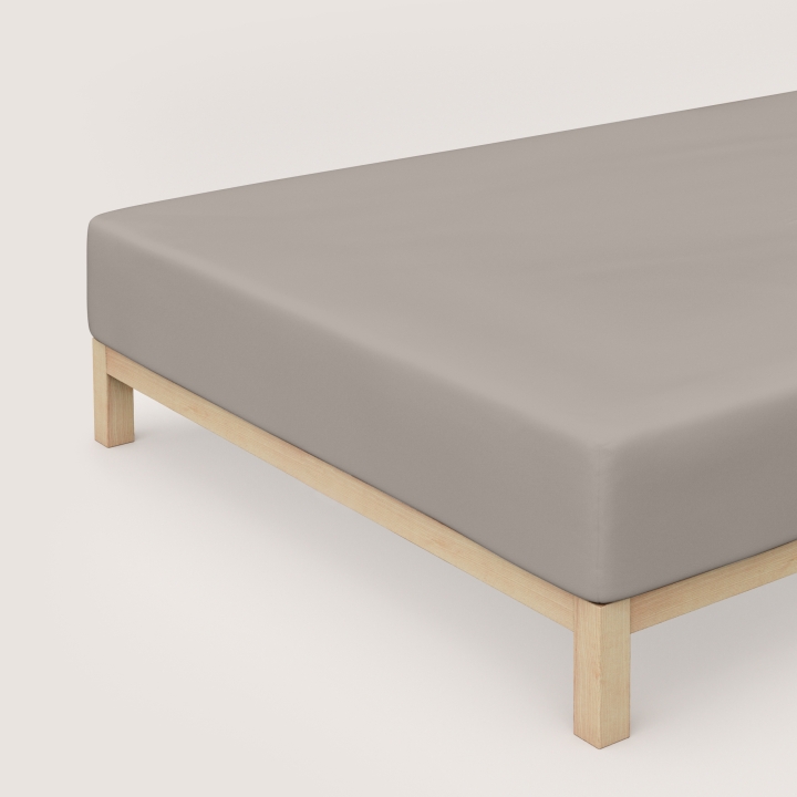 Schlafgut Pure Boxspring Spannbettlaken ca. 90x190-100x220cm in Farbe Sand Mid