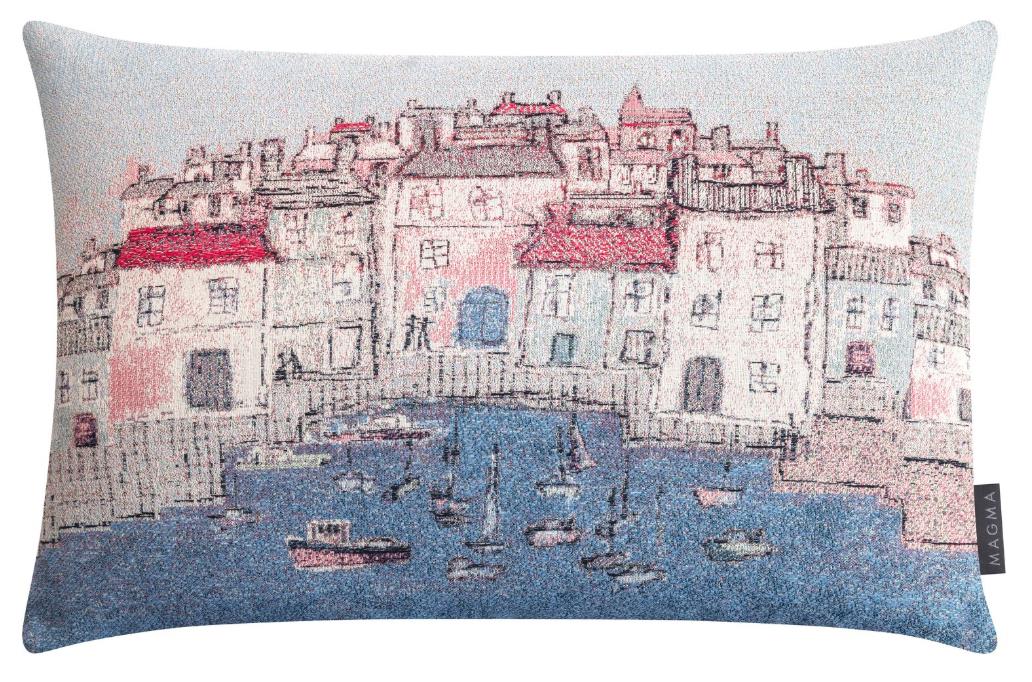 Magma Heimtex Kissenhülle BIARRITZ ca. 60x40cm in Farbe blau, Kissen, Dekoration für Zuhause, Gebäude, Boot