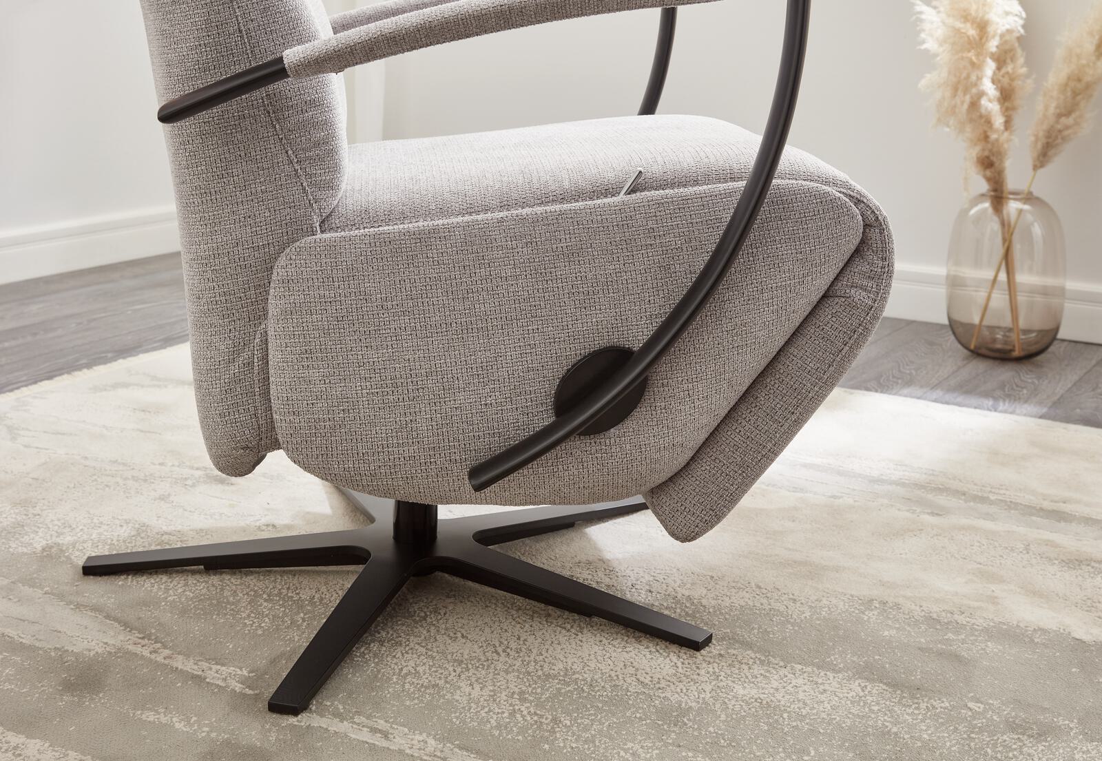 Polsteria Relaxsessel ERGO CONCEPT STYLE in Stoff Orlean silber
