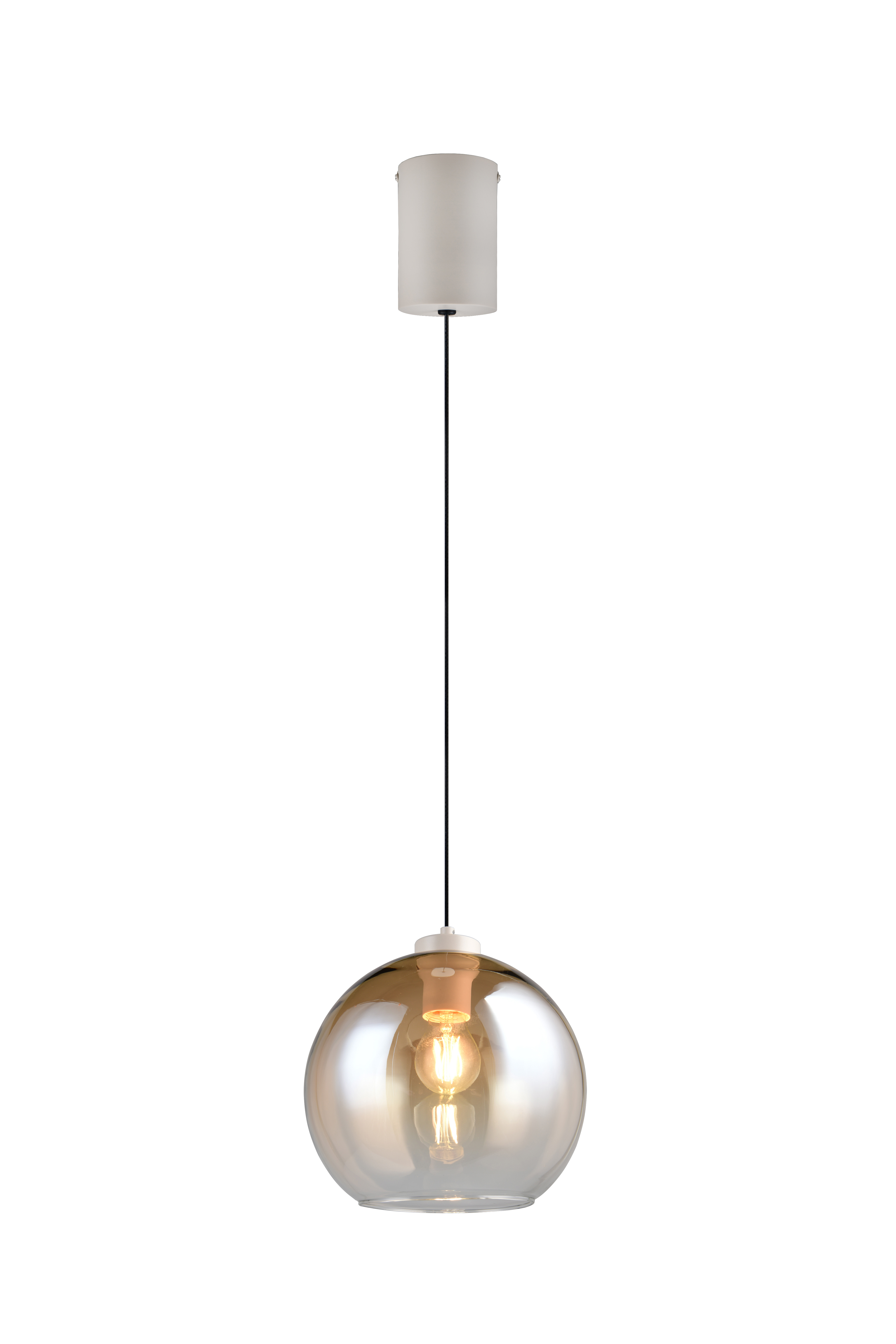 Reality Leuchten Pendelleuchte LIORA in amberfbg., Glas amberfbg., Lampe