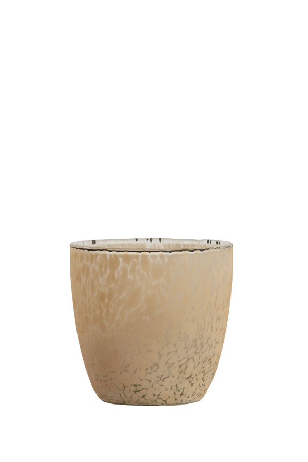 Teelicht JADIDA  in Glas creme