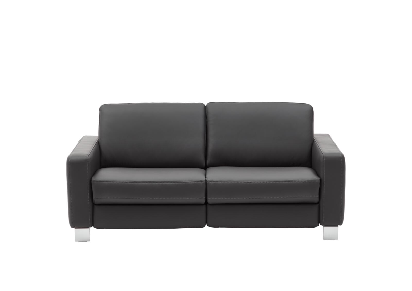 Hukla Sofa 2,5-sitzig VS-HU1064 Breite ca. 188cm in Leder Torro anthrazit, Couch, Mobiliar, Kissen, Dekoration für Zuhause