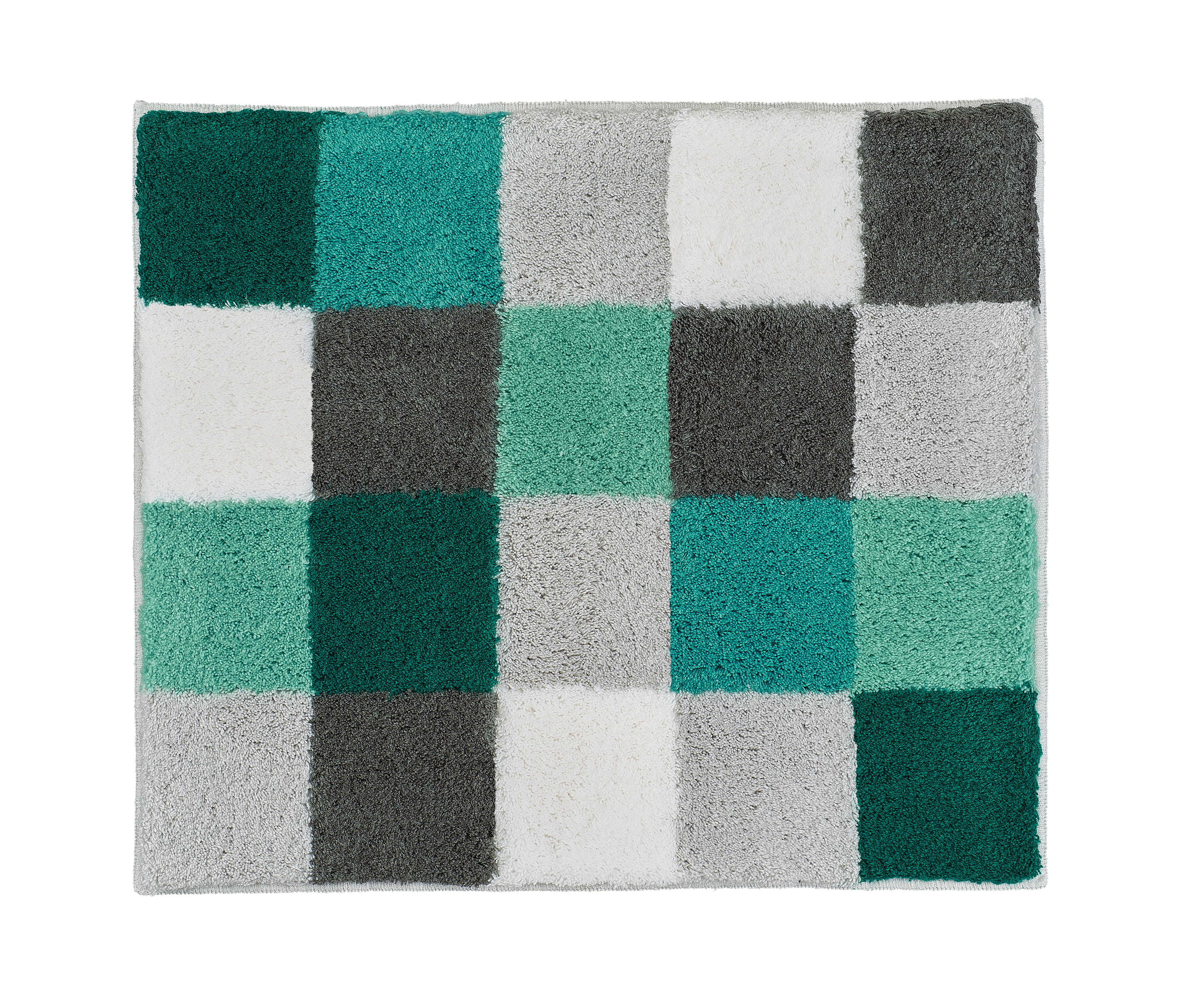 Kleine Wolke Badteppich CARO ca. 55x65cm in Farbe Petrol