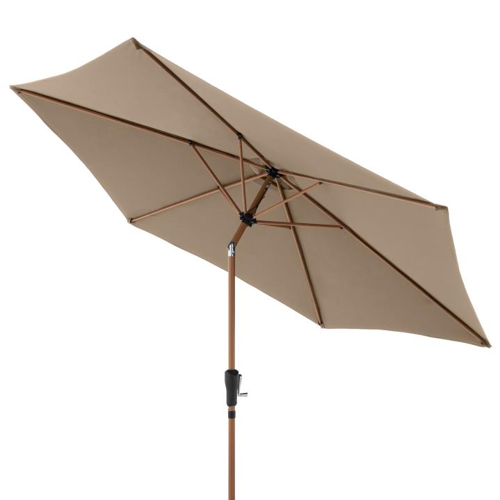 Doppler Kurbelschirm LIFE LIFT in Farbe greige, Baldachin, Regenschirm, Wohnen, Terrasse, Sonnenschirm