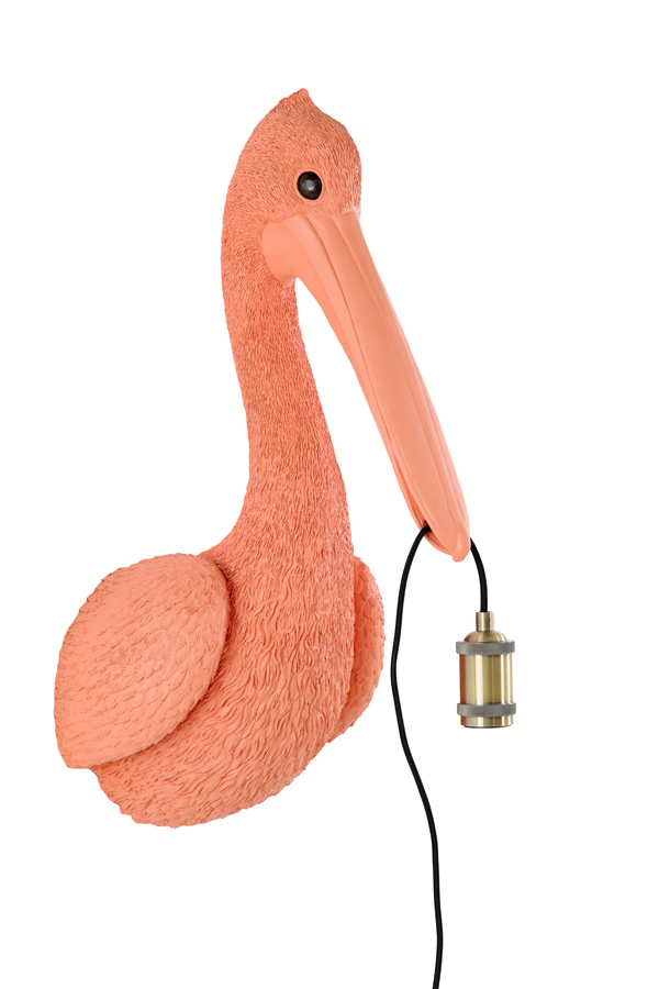 Light & Living Wandleuchte PELICAN in Farbe koralle, Tier, Schnabel, Vogel