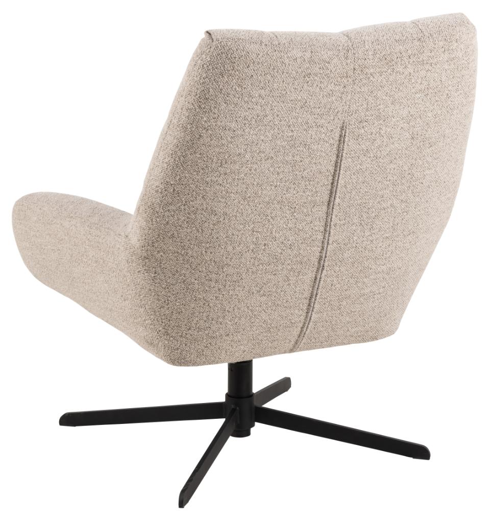 Actona Lehnstuhl PARIS in Monza Stoff beige, Gestell matt schwarz