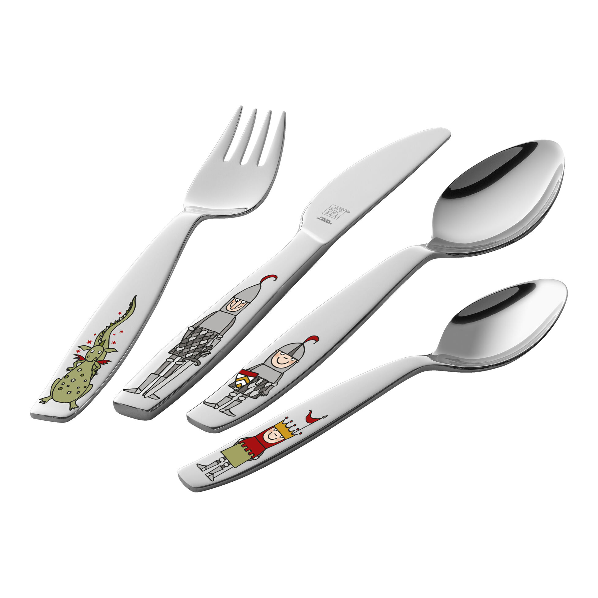 Zwilling Kinderbesteckset RITTER ECKBERT in Silber, Besteck, Gabel, Löffel