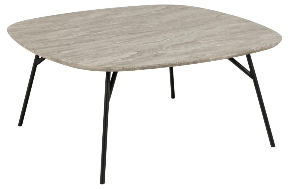 // Couchtisch // Marmoroptik // Stahlgestell schwarz matt // ca. 90x90 cm // Höhe ca. 40 cm, Kaffeetisch, Mobiliar, Tabelle, Esstisch, Schreibtisch