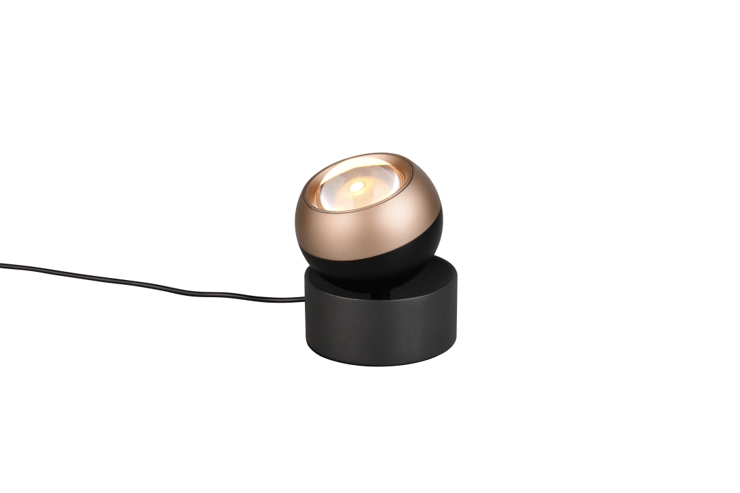 Trio Select LED-Tischleuchte ORBIT 1-flammig in Farbe schwarz matt